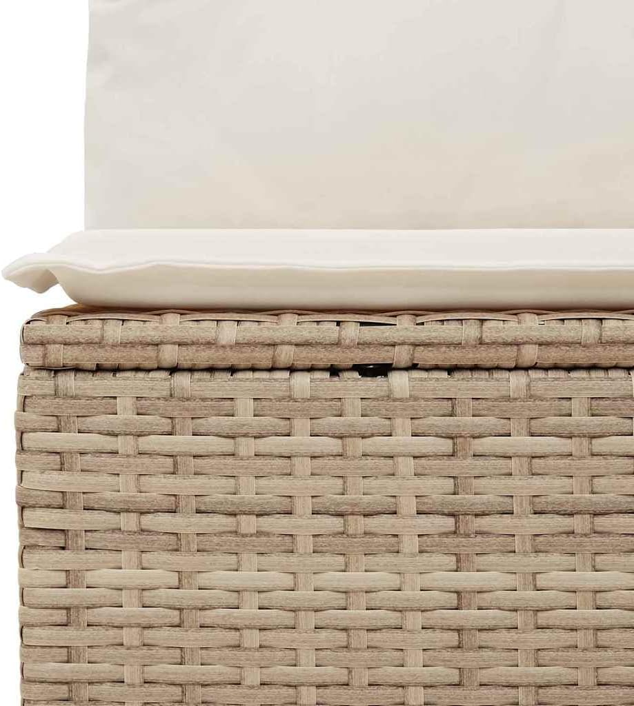 vidaXL Set Sofá Jardín 5 Piezas Polirratán Beige Cojines 4 Personas - vista 2