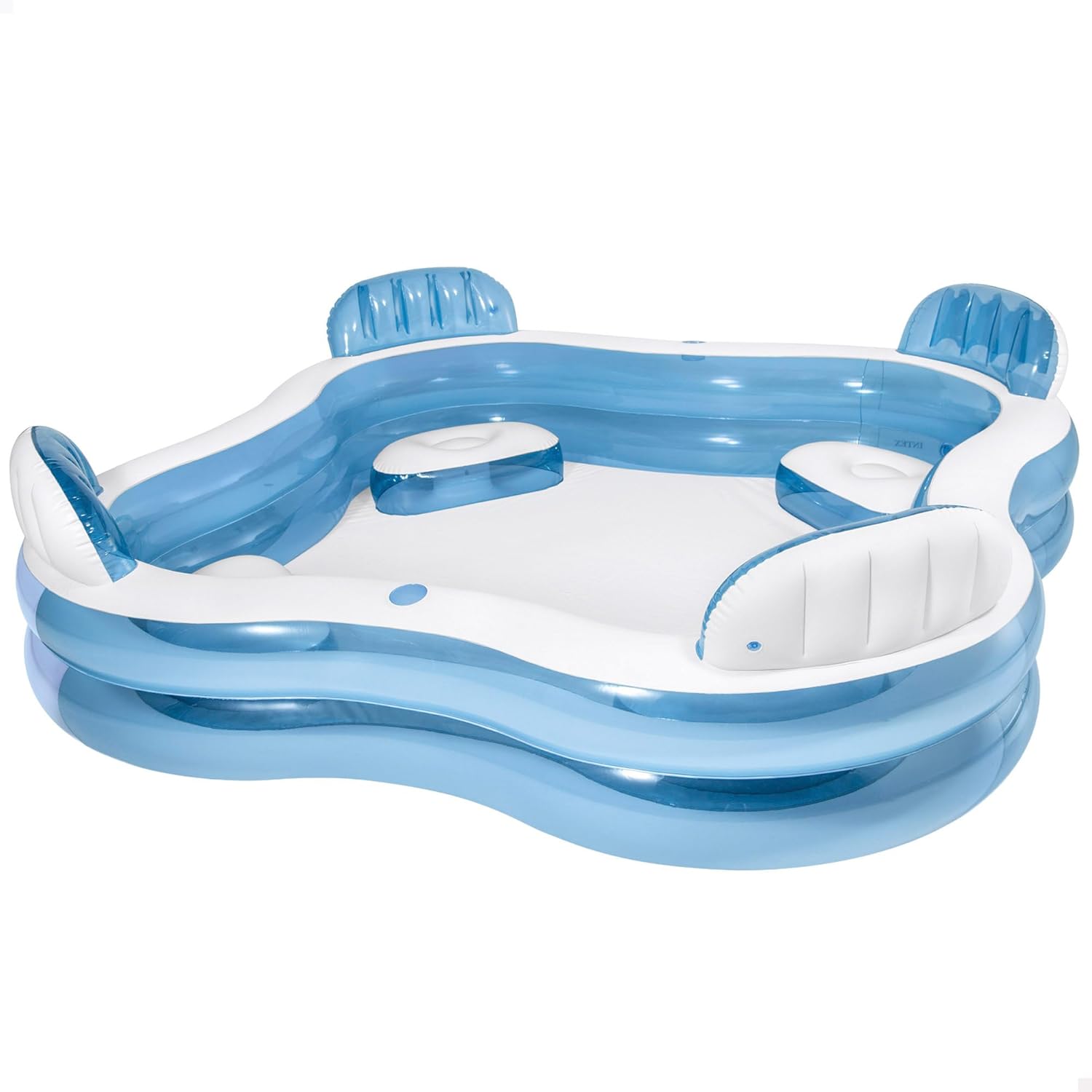 Intex Piscina Hinchable Familiar 4 Asientos 229 × 229 × 66 cm 990 L 2 Portavasos