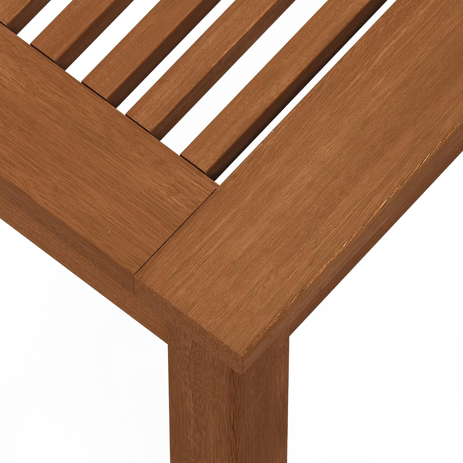 Furinno Banco Jardín Madera Meranti Aceite Teca 100 × 30 × 47 cm Natural - vista 2