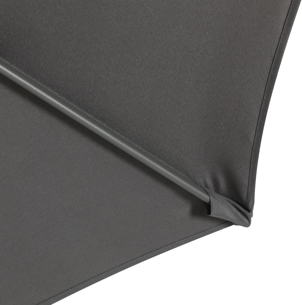 Greemotion Sombrilla Jardín Ø 270 cm Plegable Antracita Protección UV 35+ con Inclinación 30° y Manivela - vista 2
