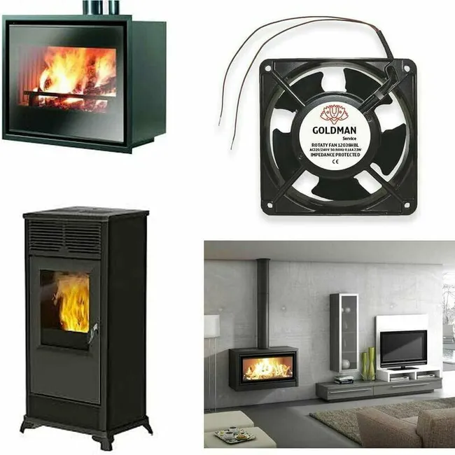 BAYGB Ventilador Axial Alta Temperatura 120x120x38 mm 23W para Chimenea