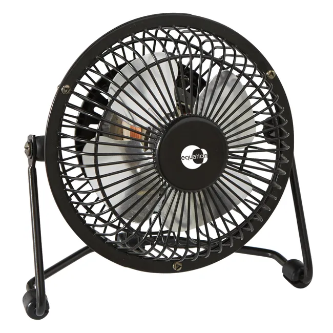 EQUATION Mini Ventilador Lara 4W Negro 10cm Sobremesa