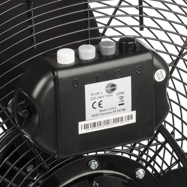 EQUATION Ventilador Industrial Jervis 3 120W 45cm Negro
