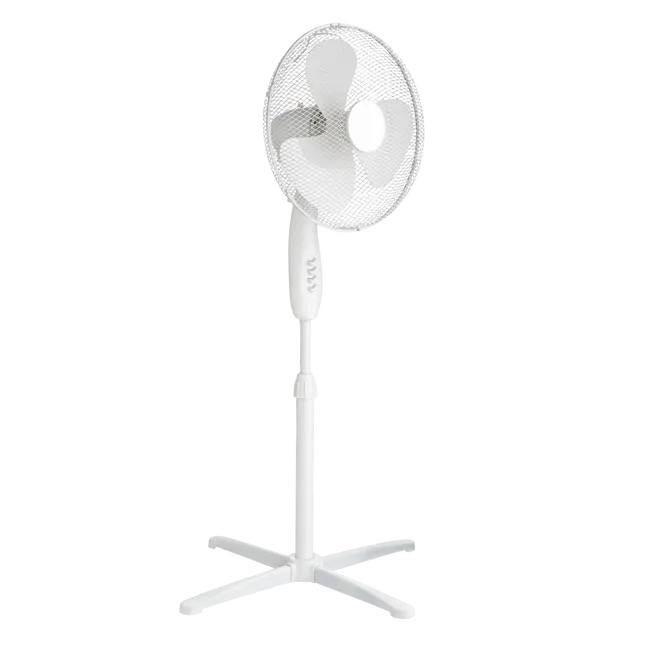 EQUATION Ventilador de Pie Altona-4 45W Blanco 40cm 3 Velocidades Oscilante