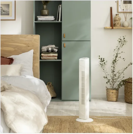 EQUATION Ventilador de Torre Tower-2 42W Blanco Oscilación 3 Velocidades