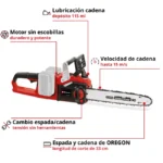 Motosierra de batería Einhell GE-LC 36/35 Li - Imagen 3