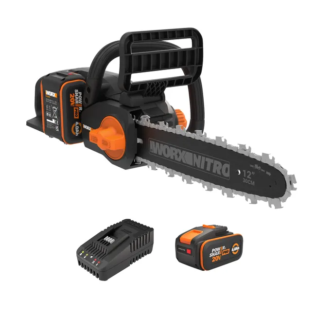 WORX Nitro WG350E Motosierra 20 V 4 Ah Brushless 30 cm 10 m/s PowerShare - vista 2